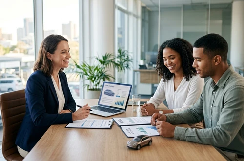 DriveWise advisor meeting with a borrower